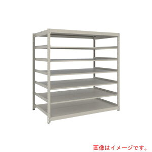 【別途送料あり】トラスコ中山(TRUSCO) TRUSCO スチールラック 薄板ラック(棚板分割タイプ、耐荷重100Kg)1800×595×H1500 7段単体  ネオグレー 【品番:UL5667】