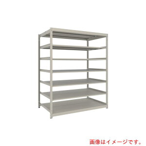 【別途送料あり】トラスコ中山(TRUSCO) TRUSCO スチールラック 薄板ラック(棚板分割タイプ、耐荷重100Kg)1500×595×H1800 7段単体  ネオグレー 【品番:UL6567】