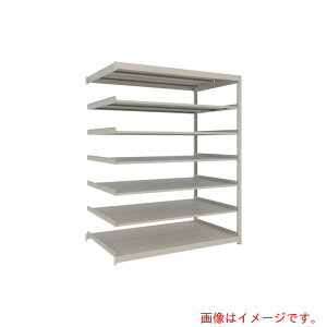 【別途送料あり】トラスコ中山(TRUSCO) TRUSCO スチールラック 薄板ラック(棚板分割タイプ、耐荷重100Kg)1500×595×H1800 7段連結  ネオグレー 【品番:UL6567B】