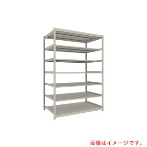 【別途送料あり】トラスコ中山(TRUSCO) TRUSCO スチールラック 薄板ラック(棚板分割タイプ、耐荷重100Kg)1500×595×H2100 7段単体  ネオグレー 【品番:UL7567】
