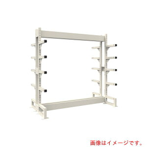 【別途送料あり】トラスコ中山(TRUSCO) TRUSCO ボルトレス長尺保管棚M1.5 複式基本1800X300XH2100 5段 【品番:VRM1.57635W】