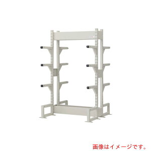 【別途送料あり】トラスコ中山(TRUSCO) TRUSCO ボルトレス長尺保管棚M3 複式基本900X450XH2400 4段 【品番:VRM38354W】