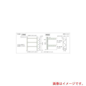 【別途送料あり】トラスコ中山(TRUSCO) TRUSCO パレットラック 2トン W2300×D1100×H4000 3段 連結 【品番:2D-40L23-11-3B】