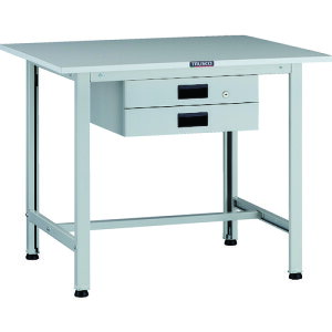 【別途送料あり】トラスコ中山(TRUSCO) TRUSCO 軽荷重作業台(200kg)AO型 900X750XH740 薄型2段引出付 ホワイト色 【品番:AOR-0975UDK2】
