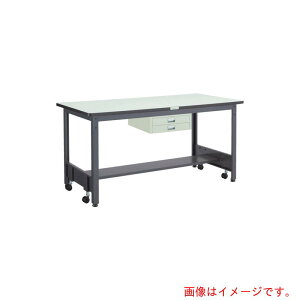 【別途送料あり】トラスコ中山(TRUSCO) TRUSCO 中荷重作業台(500kg)CFW型 1200X600XH740 薄型2段引出付 ダークグレー色 【品番:CFWP-1260UDC2】
