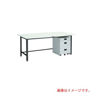 【別途送料あり】トラスコ中山(TRUSCO) TRUSCO 軽荷重作業台(400kg)LEW型 1500X750XH740 3段キャビネット付 ダークグレー色 【品番:LEWP-1500UDK111】