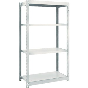 トラスコ中山(TRUSCO) TRUSCO スチールラック M1.5型軽中量棚 860×445×H1500 4段単体 ネオグレー 【品番:M1.5-5344】