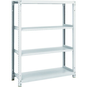 トラスコ中山(TRUSCO) TRUSCO スチールラック M1型抗菌塗装ボルトレス軽量棚900X320XH1200 4段 【品番:M1-4334】