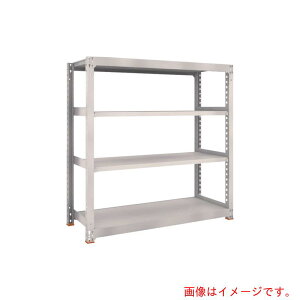 【別途送料あり】トラスコ中山(TRUSCO) TRUSCO スチールラック M5型中量棚 900×571×H1200 4段 単体 免震樹脂ベース付 ネオグレー ネオグレー 【品番:M5-4364SFC】