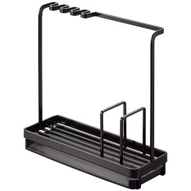 山崎実業 スポンジ&クリーニングツールスタンド タワー ブラック 4903208049948 【品番：04994】