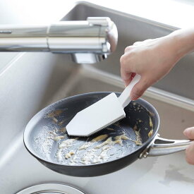 山崎実業　マグネットハンドル付シリコーンスポンジ タワー ホワイト 4903208018852　【品番：01885】