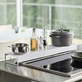 山崎実業 奥行ワイド棚付き伸縮排気口カバー タワー ホワイト 4903208052481 【品番：05248】