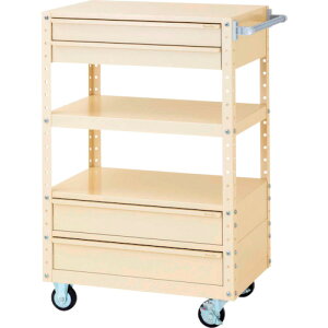 【別途送料あり】山金工業 ヤマテック スペシャルワゴン 移動式 キャビネット深型1段×2個、浅型2段×1個 ヤマテックアイボリー 【品番:W7CUH-SBM2-IV】