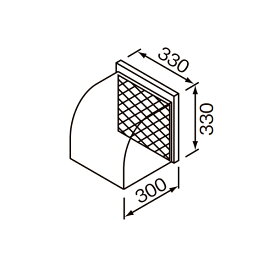 【RH-FL4】クリナップ レンジフード 部品 防鳥網付屋外化粧カバー