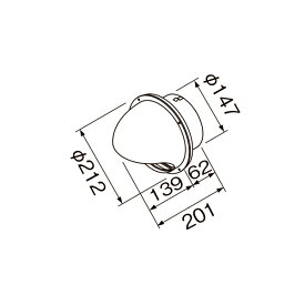 【ZZVC15DH】クリナップ レンジフード 部品 防火ダンパー付丸型フード