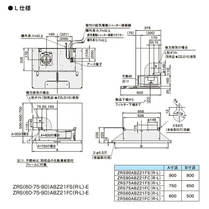 楽天市場】【ZRS75ABZ21FSL-E】クリナップ フラットスリム レンジ 
