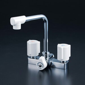 【KM14E】 KVK 洗面 化粧室 2ハンドル 一時止水付2ハンドル混合水栓