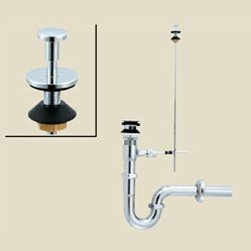 【LF-5SAU】リクシル 洗面器・手洗器用セット金具 ポップアップ式排水金具(呼び径32mm) 床排水Sトラップ LIXIL