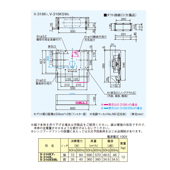 【V-316KSW6】三菱 レンジフードファン 浅形 壁スイッチタイプ V-316KSW5後継機種 MITSUBISHI | 住宅設備機器の小松屋