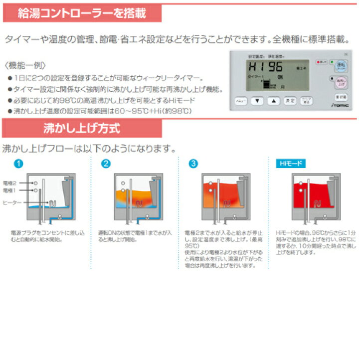 楽天市場】日本イトミック 小型電気温水器 EWRシリーズ 壁掛 開放式 