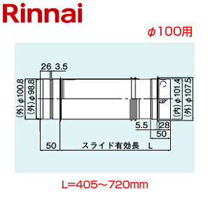 �����i�C �X���C�h�� ��100 L=405�`720 KP���� �����핔�� FFS-10-500
