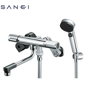三栄水栓製作所 浴室用蛇口 壁 浴槽・洗い場兼用 サーモスタット付シャワーバス混合水栓 手元スイッチ スパウト170mm 一般地 SK1811CT