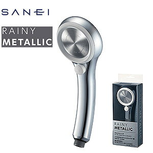 三栄水栓製作所 シャワーヘッド レイニーメタリック ブラック PS313-81XA-C
