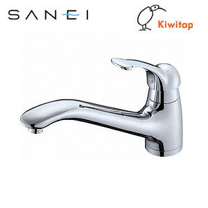 三栄水栓製作所 キッチン用蛇口 KIWITAPシリーズ 台 シングルワンホール混合水栓 クロムメッキ スパウト260mm 一般地 K87710JV-13