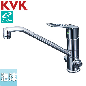 KVK 流し台用シングルレバー式混合栓(止水栓付)eレバー KM5151TEC (水