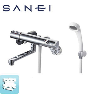 三栄水栓製作所 浴室用蛇口 壁 浴槽・洗い場兼用 サーモスタット付シャワーバス混合水栓 スパウト170mm 寒冷地 SK1814S2K-13