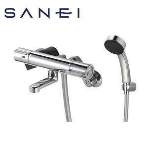 三栄水栓製作所 浴室用蛇口 壁 洗い場専用 サーモスタット付シャワーバス混合水栓 スパウト80mm 一般地 SK18C-S9L08(80)