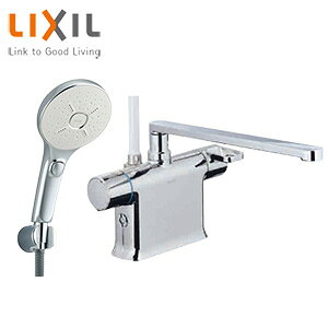 LIXIL 浴室用蛇口 クロマーレS 台 デッキタイプ サーモスタット付シャワーバス混合水栓 エコアクアスイッチシャワーSPA めっき 可変ピッチ式 吐水口300mm 一般地 BF-WM646TSMM(300)