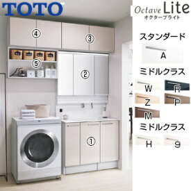 【3年あんしん保証付】【送料無料】TOTO ●【期間限定】【SALE】洗面化粧台セット オクターブLite 間口1650mm 高さ2300mm 片引き出し お掃除ラクラク水栓 スウィング3面鏡 ワイドLED エコミラー ウォールキャビネット 洗濯機上オープン棚 一般地 LDSFS090BJGDN1-set1