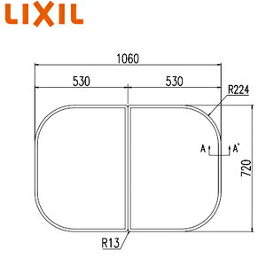 LIXIL ӂӂ g݂ӂ 2g 720mm×530mm zCg VCg[p OXeBNp  YFK-1175B(9)-PB