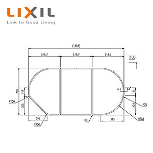 LIXIL ӂӂ g݂ӂ 3g 768mm×519mm zCg CfAg[p  YFK-1680C(3)