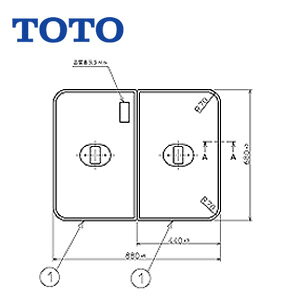 TOTO ӂӂ g݂ӂ 2g 880mm×680mm zCg 􂢏tp  PCF1010R#NW1