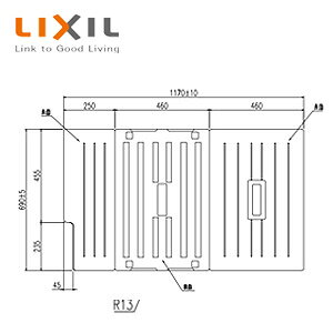 LIXIL ӂӂ g݂ӂ 3g 690mm×460mm(2) 660mm×250mm(1) AC{[ z[Cp  TB-120SKL(R)