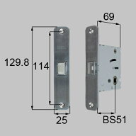 LIXIL 丸座・角座用箱錠 錠無し・錠付き兼用 MDW294C