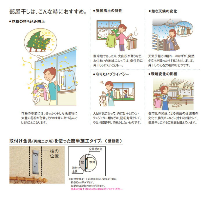 楽天市場】パナソニック 室内物干しユニット ホシ姫サマ 手動シリーズ 