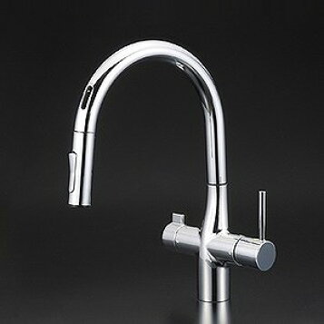 楽天市場】KVK【KM6001JEC】浄水器内蔵シングルレバー式シャワー付混合 