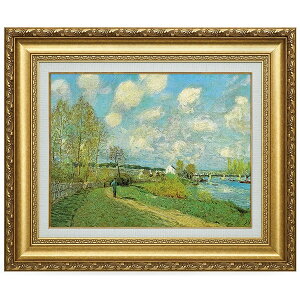 シスレー 複製名画 シスレー「川のある風景」 美術品 レプリカ