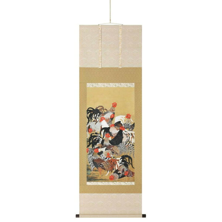 楽天市場】群鶏図 伊藤若冲 動植綵絵 複製掛軸コレクション 美術品 
