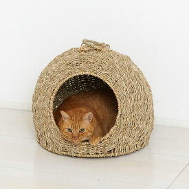 ペットハウス 猫 室内用 ドーム型 猫ちぐら 大サイズ つぐら ハンドメイド 専用クッション付き キャットハウス ネコ用 ねぐら 隠れ家 ネコが喜ぶ プレゼント