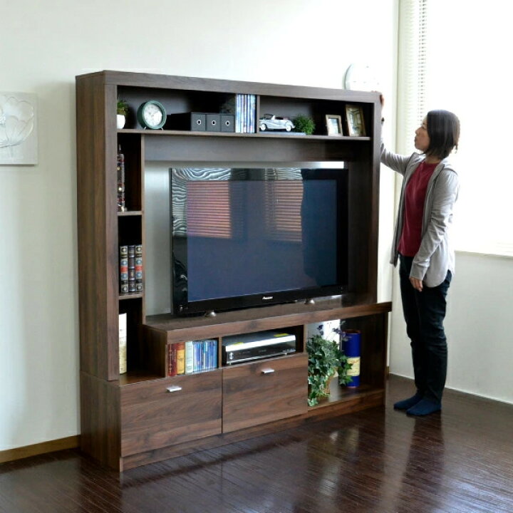 楽天市場】テレビ台 壁面 ハイタイプ 55インチ対応 幅165cm 北欧 ユニットテレビ台 収納 大容量 大型 55V 壁面収納TVボード リビング  収納スペース 新生活 一人暮らし 父の日 : 赤や（インテリア家具通販）