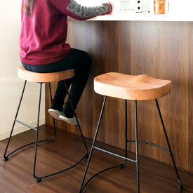 バーチェア おしゃれ カウンターチェア 椅子 イス 天然木 木製 チェア 1脚 単品 足置き ハイスツール カフェ CAFE 簡単組立
