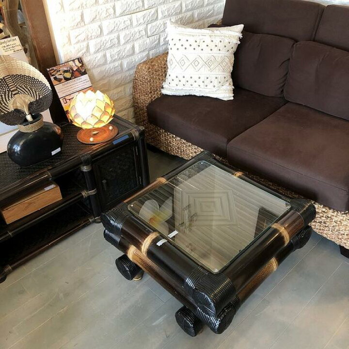 アジアンテイスト家具 ブラック バンブー テーブル