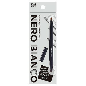 貝印 NERO BIANCO 2way アイメイクブラシ KQ3505
