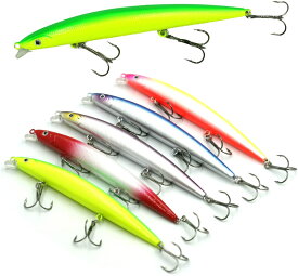 【11g・120mm 5個入り】フローティングミノー シーバス・ヒラメ・青物対応 河口・河川・サーフ 初心者向け Blue Ocean