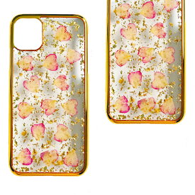 【BBSオリジナル・ハート型花びらケース】iPhone11シリーズ・iPhone xr・iPhone x/xs・iPhone xsmax・iPhone 7/8plus・ iPhone 7/8/se2/se3 ハードケース / サイドメッキカバー / 押し花 ドライフラワー