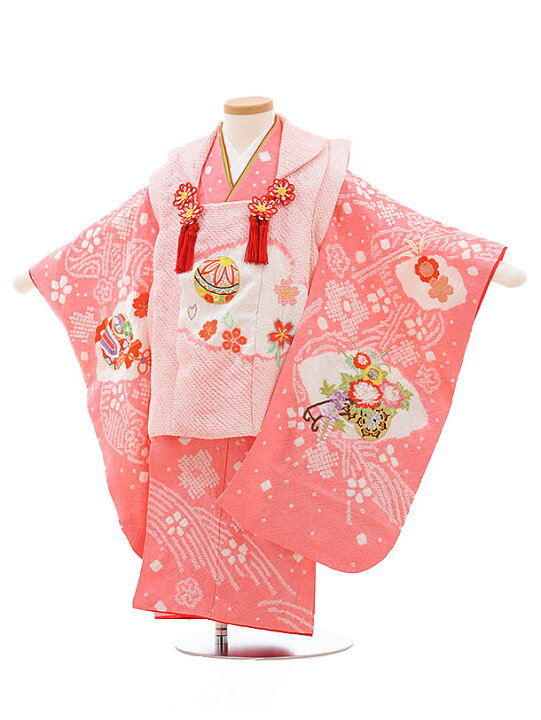 楽天市場 七五三 着物 3歳 レンタル 七五三 3歳 被布 セット 753 女の子 七五三レンタル 3509 ピンク 絞り 刺繍 3歳 女児 被布 七五三 三歳女児 被布コート 子供 お祝い着 正月 3歳 3才 正絹 きものレンタル 新品足袋プレゼント 往復送料無料 レンタル 京都かしいしょう